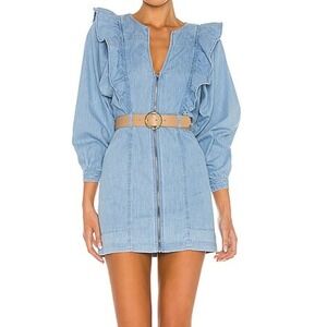NWT Free People Imogene Denim Mini Dress Size XL (no belt)